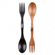 2 in 1 Wooden Spoon and Fork